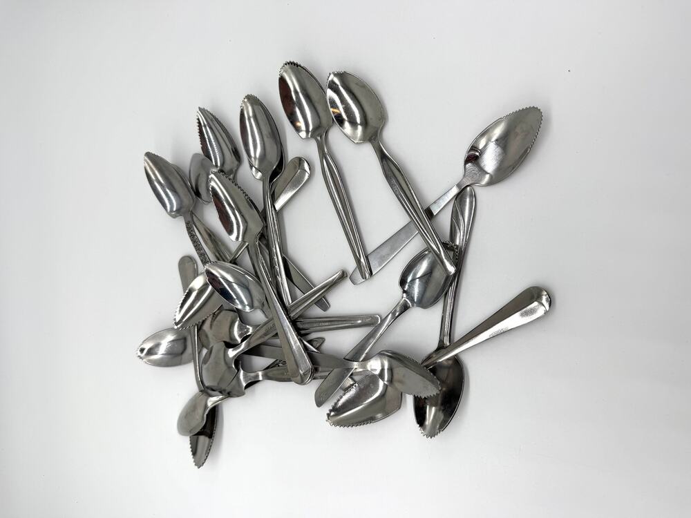 Bulk Lot Mixed Grapefruit Spoons Serrated Citrus Fruit Stainless Flatware